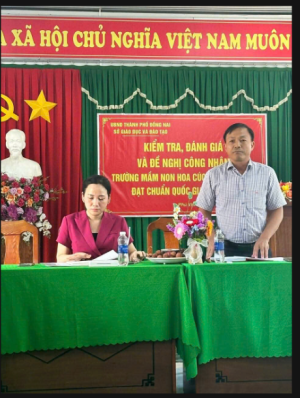 Trường Mầm non Hoa Cúc vinh dự đón Đoàn kiểm tra, đánh giá công nhận trường đạt chuẩn quốc gia năm 2026