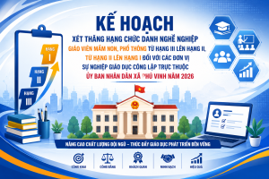 PHÚ VINH TRIỂN KHAI XÉT THĂNG HẠNG CHỨC DANH NGHỀ NGHIỆP GIÁO VIÊN NĂM 2026