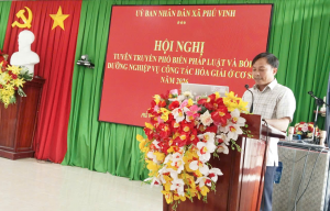 Xã Phú Vinh tổ chức tập huấn, bồi dưỡng nghiệp vụ về khiếu nại, tố cáo cho tuyên truyền viên pháp luật, hòa giải viên cơ sở năm 2026
