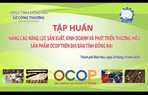 Tổ chức 02 lớp tập huấn sản xuất kinh doanh mỗi xã một sản phẩm trên địa bàn tỉnh Đồng Nai.