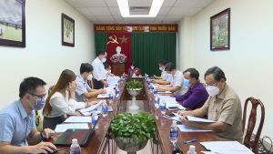 Phó chủ tịch UBND tỉnh Nguyễn Thị Hoàng chủ trì cuộc họp với Sở Công Thương và các sở, ngành, đơn vị liên quan về tình hình sản xuất, lưu thông hàng hóa trên địa bàn tỉnh.