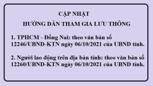 Cập nhật hướng dẫn di chuyển giữa TP.HCM - Đồng Nai và việc di chuyển của Người lao động trên địa bàn tỉnh.