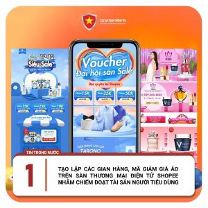 Tạo lập các gian hàng, mã giảm giá ảo trên sàn thương mại điện tử Shopee nhằm chiếm đoạt tài sản người tiêu dùng