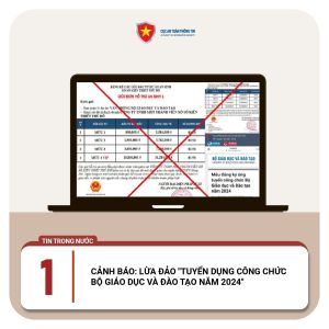 Cảnh báo: lừa đảo "tuyển dụng công chức Bộ Giáo dục và Đào tạo năm 2024"