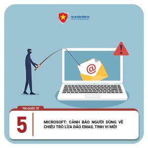 MICROSOFT: cảnh báo người dùng về chiêu trò lừa đảo email tinh vi mới