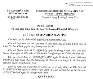 Kiện toàn Ban Chỉ đạo Chuyển đổi số tỉnh Đồng Nai