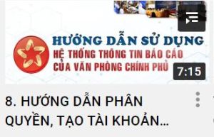 8. HƯỚNG DẪN PHÂN QUYỀN, TẠO TÀI KHOẢN CHO CBCC TRÊN HỆ THỐNG TTBC CỦA VĂN PHÒNG CHÍNH PHỦ