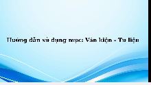 Hướng dẫn sử dụng Sổ tay Đồng Nai (Văn kiện - Tư liệu)