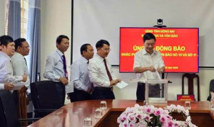 Sở Dân tộc và Tôn giáo tỉnh Đồng Nai ủng hộ đồng bào các tỉnh, thành phố  khắc phục hậu quả do Cơn bão số 10 (Bualoi) và Cơn bão số 11 (Matmo) gây ra