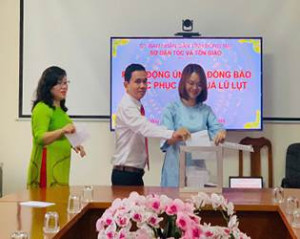 Sở Dân tộc và Tôn giáo tỉnh Đồng Nai tiếp tục ủng hộ đồng bào các tỉnh, thành phố khắc phục hậu quả do bão lũ gây ra