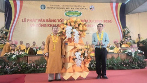 Trường Trung cấp Phật học tỉnh Đồng Nai tổ chức lễ phát bằng tốt nghiệp khóa XI (2023 - 2026) và khai giảng khóa XII (2026 - 2029)