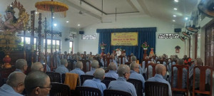 Sở Dân tộc và Tôn giáo tổ chức thăm, chúc mừng kết hợp triển khai,  phổ biến pháp luật tại Trường hạ Chùa Bửu Hưng, xã An Phước  và Trường hạ Chùa Diệu Âm, xã Đại Phước