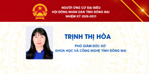 Tóm tắt tiểu sử và chương trình hành động của bà Trịnh Thị Hòa – Phó Giám đốc Sở Khoa học và Công nghệ