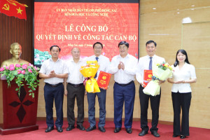 Sở Khoa học và Công nghệ công bố và trao quyết định bổ nhiệm...