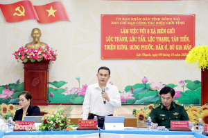 Ban Chỉ đạo công tác biên giới tỉnh làm việc với 08 xã biên giới