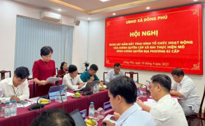 Đoàn công tác Bộ Nội vụ khảo sát mô hình chính quyền 02 cấp tại xã Đồng Phú và xã Tân Lợi