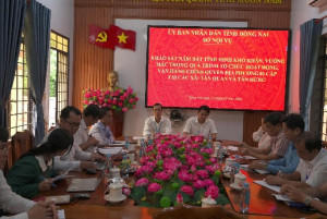 Khảo sát mô hình chính quyền 02 cấp tại xã Tân Quan và xã Tân Hưng