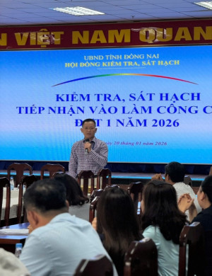 TỔ CHỨC KỲ KIỂM TRA, SÁT HẠCH  TIẾP NHẬN VÀO CÔNG CHỨC ĐỢT 01 NĂM 2026