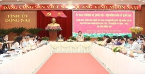 Ủy ban bầu cử tỉnh Đồng Nai tiếp và làm với Đoàn giám sát, kiểm tra của Hội đồng bầu cử Quốc gia