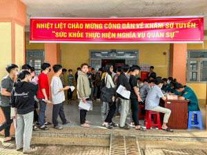 XÃ SÔNG RAY TỔ CHỨC KHÁM SƠ TUYỂN NGHĨA VỤ QUÂN SỰ NĂM 2026