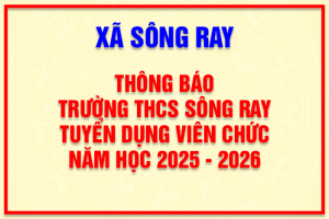 THÔNG BÁO TUYỂN DỤNG VIÊN CHỨC GIÁO DỤC TẠI TRƯỜNG THCS SÔNG...