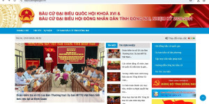 (Giao diện Trang thông tin điện tử bầu cử tỉnh Đồng Nai.)