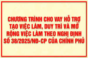 Chương trình cho vay hỗ trợ tạo việc làm, duy trì và mở rộng việc làm theo Nghị định số 38/2025/NĐ-CP của Chính phủ