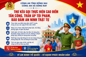 THỰC HIỆN CAO ĐIỂM TẤN CÔNG, TRẤN ÁP TỘI PHẠM, BẢO ĐẢM AN NINH TRẬT TỰ DỊP CÁC NGÀY LỄ LỚN NĂM 2026