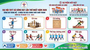 SÔNG RAY TỔ CHỨC ĐẠI HỘI THỂ DỤC THỂ THAO LẦN THỨ I NĂM 2026