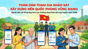 KÊU GỌI NHÂN DÂN XÃ SÔNG RAY THAM GIA KHẢO SÁT PHỤC VỤ XÂY DỰNG NỀN QUỐC PHÒNG TOÀN DÂN