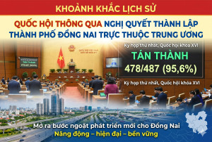 [Video] Khoảnh khắc lịch sử: Quốc hội thông qua Nghị quyết thành lập thành phố Đồng Nai
