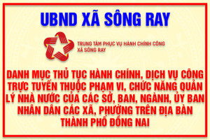 DANH MỤC THỦ TỤC HÀNH CHÍNH, DỊCH VỤ CÔNG TRỰC TUYẾN THUỘC PHẠM VI, CHỨC NĂNG QUẢN LÝ NHÀ NƯỚC CỦA CÁC SỞ, BAN, NGÀNH, ỦY BAN NHÂN DÂN CÁC XÃ, PHƯỜNG TRÊN ĐỊA BÀN THÀNH PHỐ ĐỒNG NAI