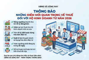 THÔNG BÁO NHỮNG ĐIỂM MỚI QUAN TRỌNG VỀ THUẾ ĐỐI VỚI HỘ KINH DOANH TỪ NĂM 2026