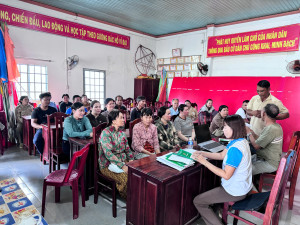 HỘI LIÊN HIỆP PHỤ NỮ XÃ TỔ CHỨC ĐỐI CHIẾU VỐN VAY VÀ KIỂM TRA SAU 30 NGÀY GIẢI NGÂN CÁC HỘ VAY VỐN NGÂN HÀNG CHÍNH SÁCH XÃ HỘI DO HỘI QUẢN LÝ