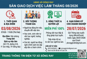 THÔNG BÁO SÀN GIAO DỊCH VIỆC LÀM THÁNG 08/2026