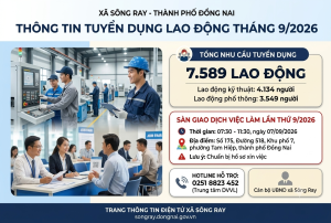 THÔNG TIN TUYỂN DỤNG LAO ĐỘNG THÁNG 9/2026