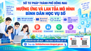 SỞ TƯ PHÁP THÀNH PHỐ ĐỒNG NAI HƯỞNG ỨNG VÀ LAN TỎA MÔ HÌNH...