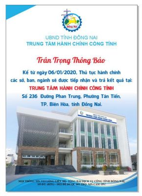 Thay đổi Trụ sở Trung tâm hành chính công tỉnh