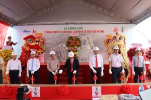 Công ty cổ phần phát triển hạ tầng An Hưng Phát làm lễ động thổ Chung cư nhà ờ xã hội -NXH2