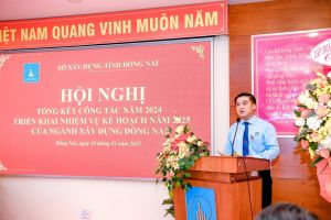 Sở Xây dựng tỉnh Đồng Nai tổ chức Hội nghị tổng kết ngành xây dựng năm 2024 và phương hướng, nhiệm vụ năm 2025 của ngành Xây dựng