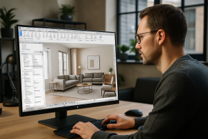 Thiết kế nội thất 3D nhanh chóng trong Revit, một bước tiến lớn cho ngành nội thất hiện đại.