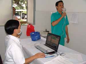 Quan tâm chăm sóc sức khỏe người lao động.