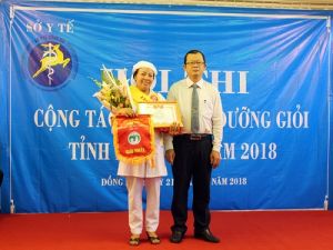 Thí sinh Phạm Thị Nga đạt giải nhất hội thi Cộng tác viên dinh dưỡng giỏi