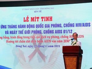 Mít tinh hưởng ứng Tháng hành động quốc gia phòng, chống HIV/AIDS năm 2024