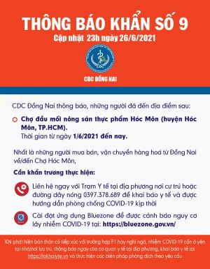 Thông báo khẩn tìm người đến Chợ đầu mối Hóc Môn có liên quan ca mắc COVID-19