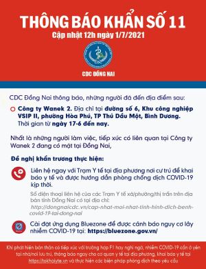 Thông báo khẩn tìm người ở Đồng Nai có liên quan đến công ty Wanek 2 tại Bình Dương