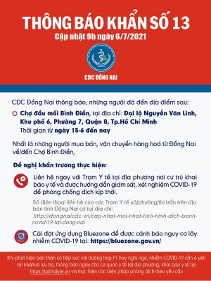 Thông báo khẩn tìm người đến Chợ đầu mối Bình Điền có liên quan ca mắc COVID-19