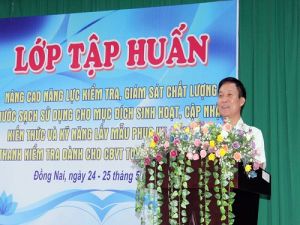 Tập huấn nâng cao năng lực quản lý, giám sát chất lượng nước phục vụ cho sinh hoạt