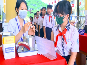 TP.Biên Hòa tăng cường tiêm vắc xin sởi cho học sinh trung học sở sở