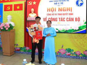 Sở Y tế Đồng Nai trao quyết định điều động, bổ nhiệm lãnh đạo 3 đơn vị trực thuộc
